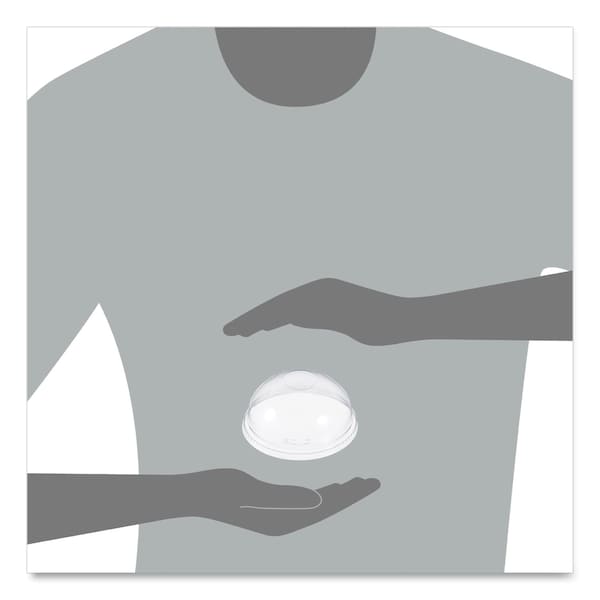 Dart Plastic Dome Lid, Fits 5.5 oz to 26 oz Foam Cups, Clear, 1000PK - DNR626
