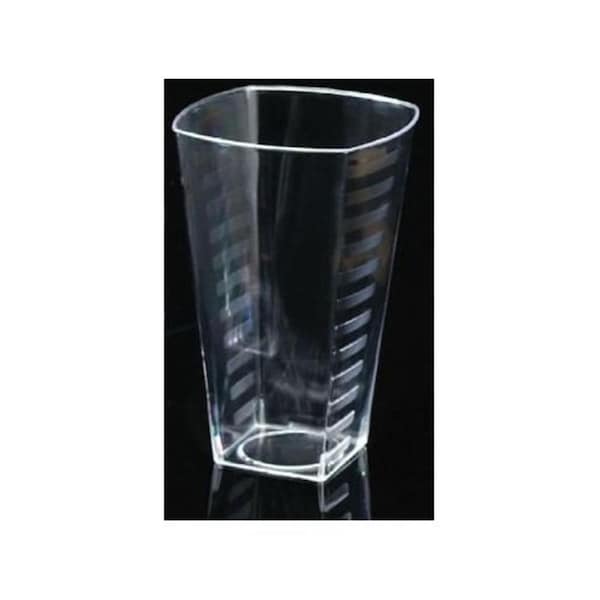 Gb Gifts 16 Oz Square Clear Plastic Glasses, 168PK - GB69295