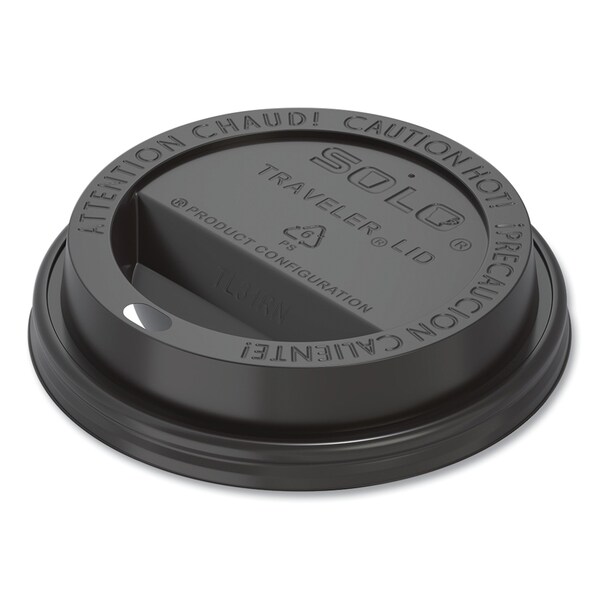 Solo Traveler Cappuccino Style Dome Lid, Fits 10 oz Cups, Black, 1000PK - TL31B2-0004