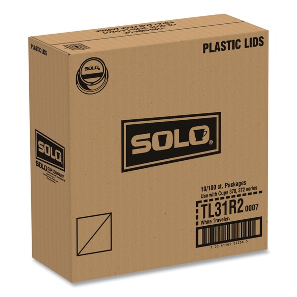 Solo Traveler Cappuccino Style Dome Lid, Fits 10 oz Cups, Black, 1000PK - TL31B2-0004