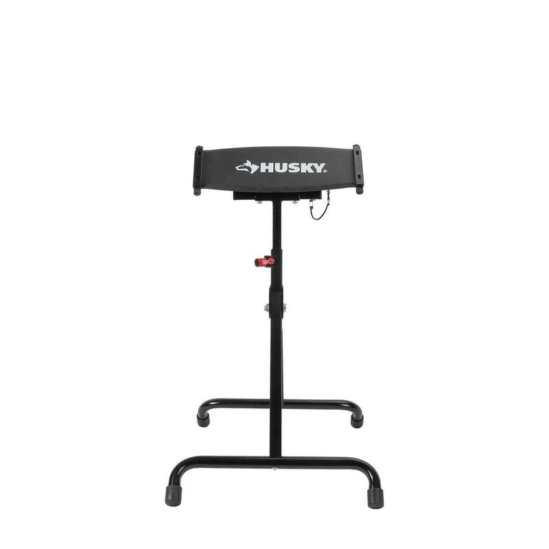 Soporte deslizable plegable Husky de 26.38 pulgadas de alto, 17.32 pulgadas de largo x 27.17 pulgadas de ancho - Soporte deslizable estacionario de la parte superior - 00016