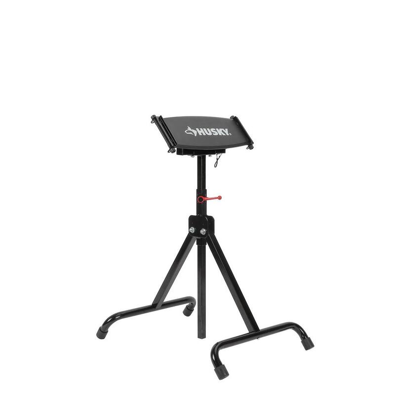Soporte deslizable plegable Husky de 26.38 pulgadas de alto, 17.32 pulgadas de largo x 27.17 pulgadas de ancho - Soporte deslizable estacionario de la parte superior - 00016