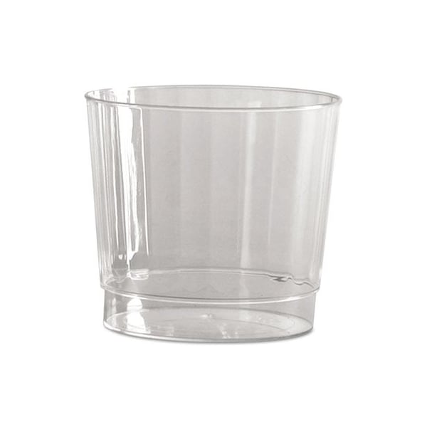 Wna WNA, CLASSIC CRYSTAL PLASTIC TUMBLERS, 9 OZ., CLEAR, FLUTED, ROCKS SQUAT, 12PK - CCR9240