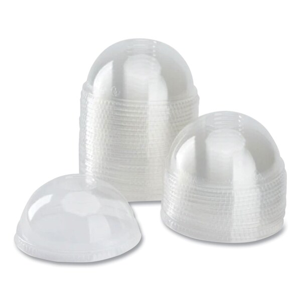 Karat PET Lids, Dome Lid, Fits 12 oz to 24 oz Cold Cups, Clear, 1000PK - C-KDL626