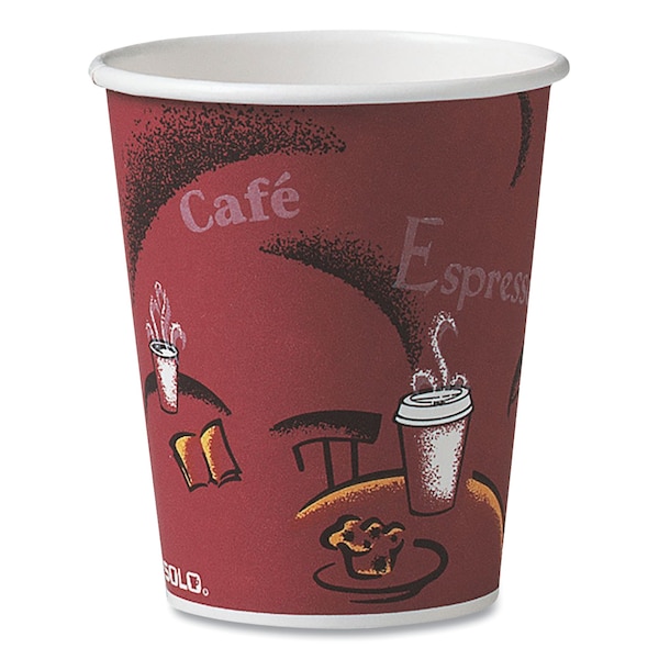 Dart Solo Bistro Design Hot Drink Cups, Paper, 10oz, PK1000 PK - 370SI-0041