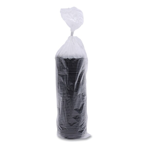 Boardwalk Hot Cup Lids, Fits 8 oz Hot Cups, Black, PK1000 - HOTBL8