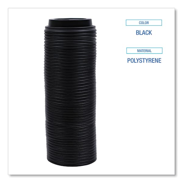 Boardwalk Hot Cup Lids, Fits 8 oz Hot Cups, Black, PK1000 - HOTBL8
