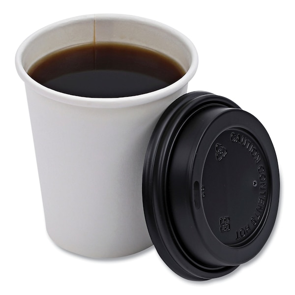 Boardwalk Hot Cup Lids, Fits 8 oz Hot Cups, Black, PK1000 - HOTBL8