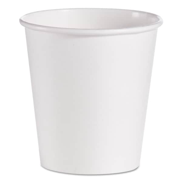 Dart Single-Sided Poly Paper Hot Cups, 10 oz, White, PK1000 - 510W