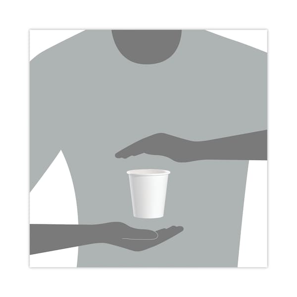 Dart Single-Sided Poly Paper Hot Cups, 10 oz, White, PK1000 - 510W