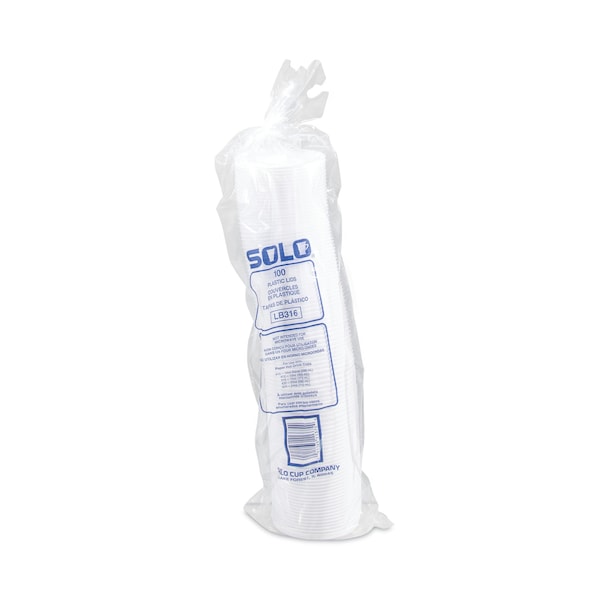 Dart Lift Back and Lock Tab Cup Lids, 10-24 oz Cups, White, PK1000 - LB3161-00007