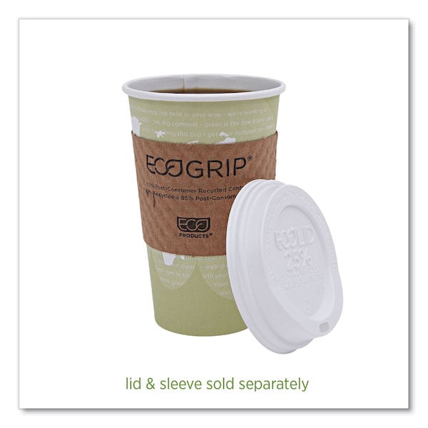 Eco-Products World Art Renewable and Compostable Hot Cups, 16 oz, Moss, PK50 - EP-BHC16-WAPK