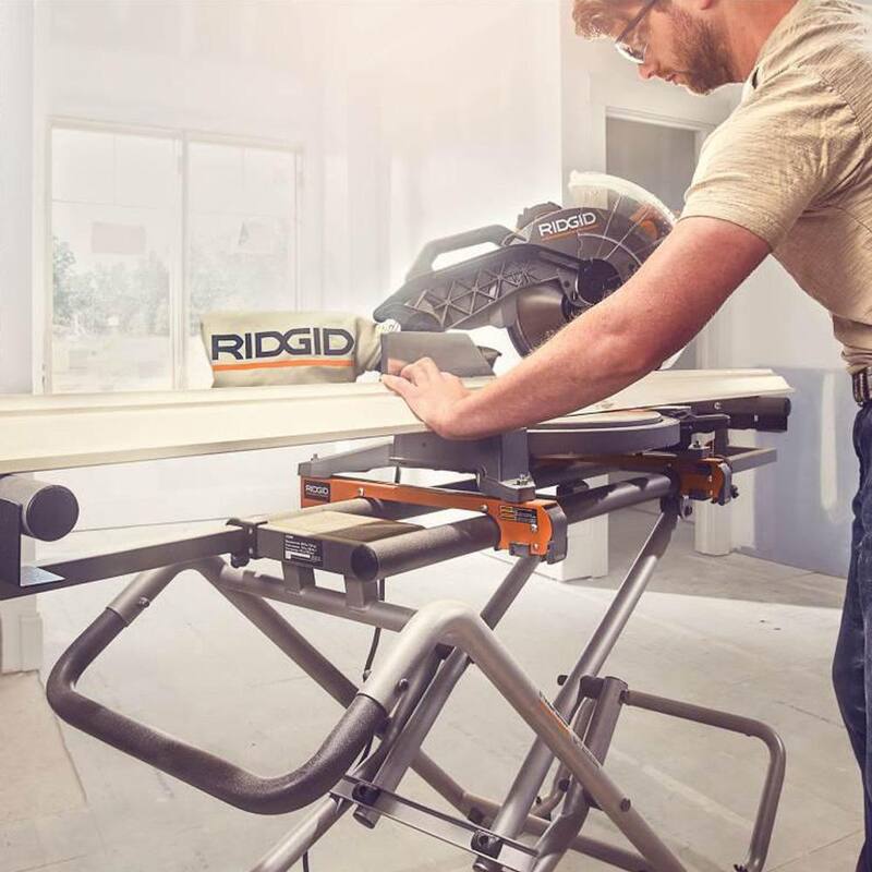 Soporte universal para sierra inglete móvil RIDGID con abrazaderas de montaje y marcador permanente de punta fina negro para taller - AC9946-RPM121