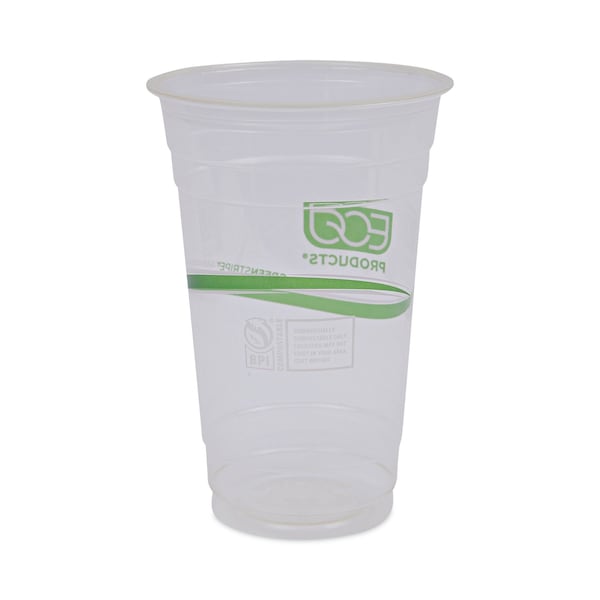 Eco-Products GreenStripe Renewable and Compostable Cold Cups, 20 oz, Clear, PK1000 - EP-CC20-GS