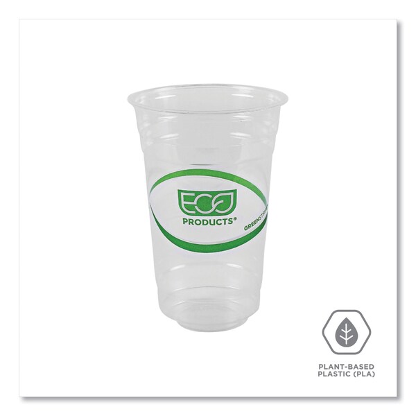 Eco-Products GreenStripe Renewable and Compostable Cold Cups, 20 oz, Clear, PK1000 - EP-CC20-GS