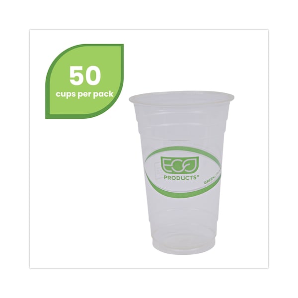 Eco-Products GreenStripe Renewable and Compostable Cold Cups, 20 oz, Clear, PK1000 - EP-CC20-GS