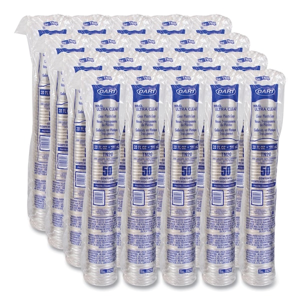 Dart Ultra Clear PETE Cold Cups, 20 oz., PK1000 - TN20