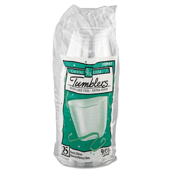 Wna Comet Smooth Wall Tumblers, 9oz, Clear, Squat, PK500 - WNA T9S