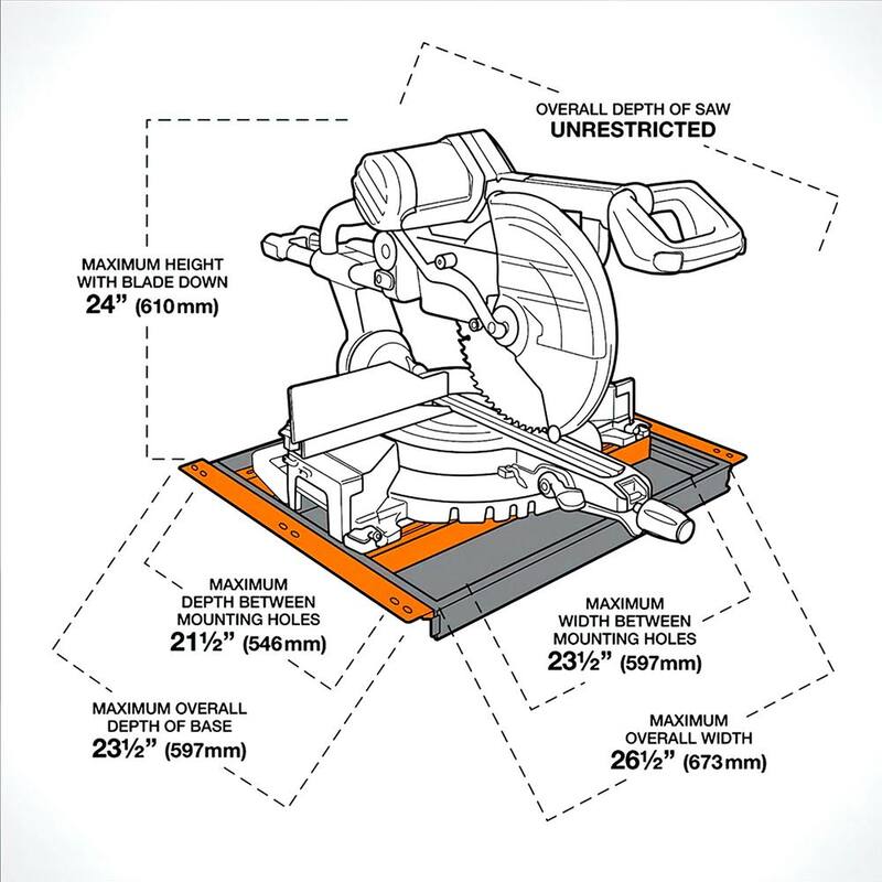 BORA Steel Portacube STR Miter Saw Workstation - PM-8000