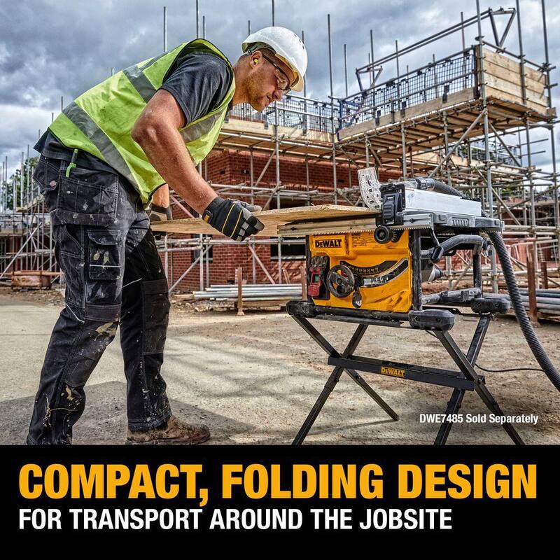 Soporte para sierra de mesa compacta de 10 pulgadas para sitio de trabajo - DW7451 de DEWALT