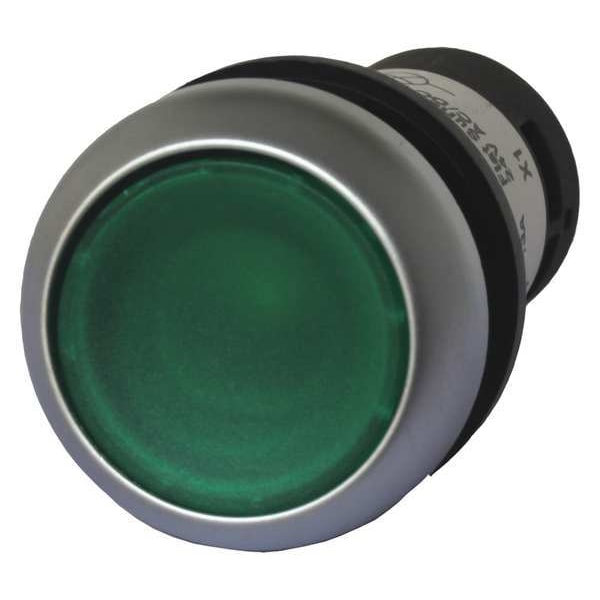 Botón pulsador iluminado Eaton, 22mm, verde - C22-DL-G-K10-120
