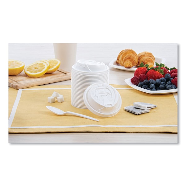 Dart Optima Reclosable Lid, 12-24oz Foam Cups, White, PK100 PK - 16RCL