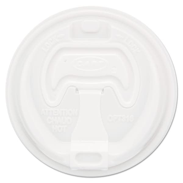 Dart Optima Reclosable Lid, 12-24oz Foam Cups, White, PK100 PK - 16RCL
