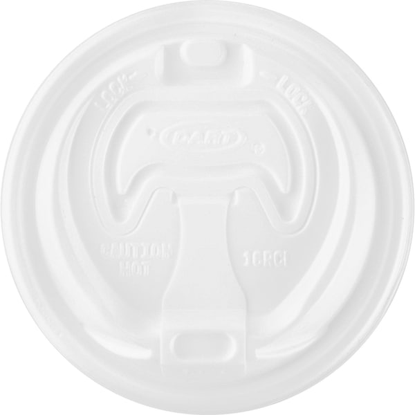 Dart Optima Reclosable Lid, 12-24oz Foam Cups, White, PK100 PK - 16RCL