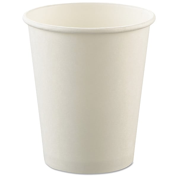 Dart Hot Cups, Uncoated, Paper, 8 oz., Wht, PK1000 - SCC U508NU