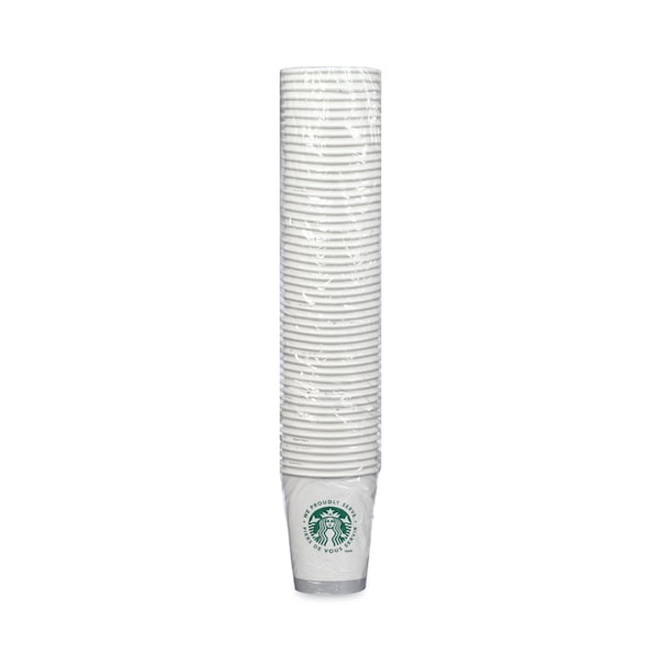 Starbucks Hot Cups, 12oz, White with Green Logo, PK1000 - 438582