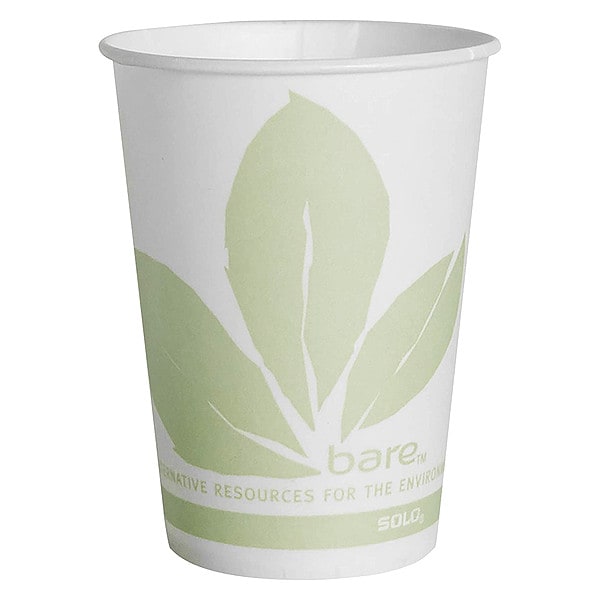 Solo Disp Cold Cup, 9 oz, White/Green, PK2000 - R9BB-JD110