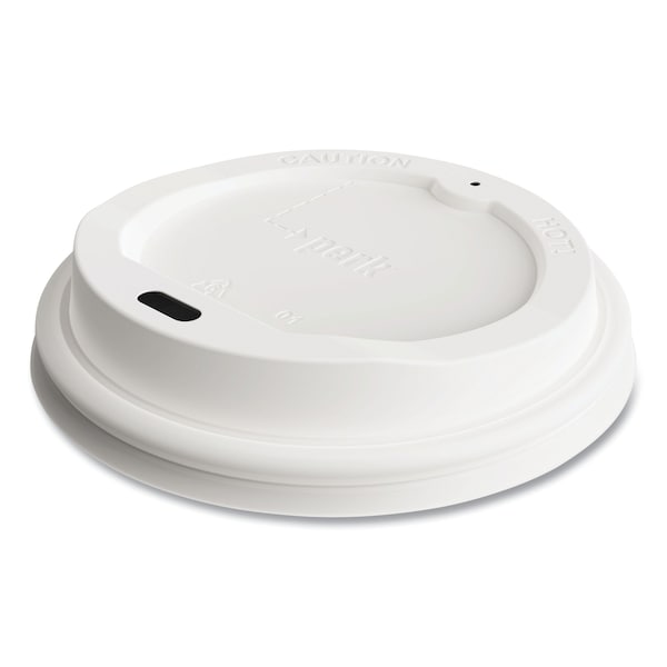 Perk Plastic Hot Cup Lids, Fits 10 oz, 12 oz, 16 oz Cups, White, PK50, 50PK - PK54369