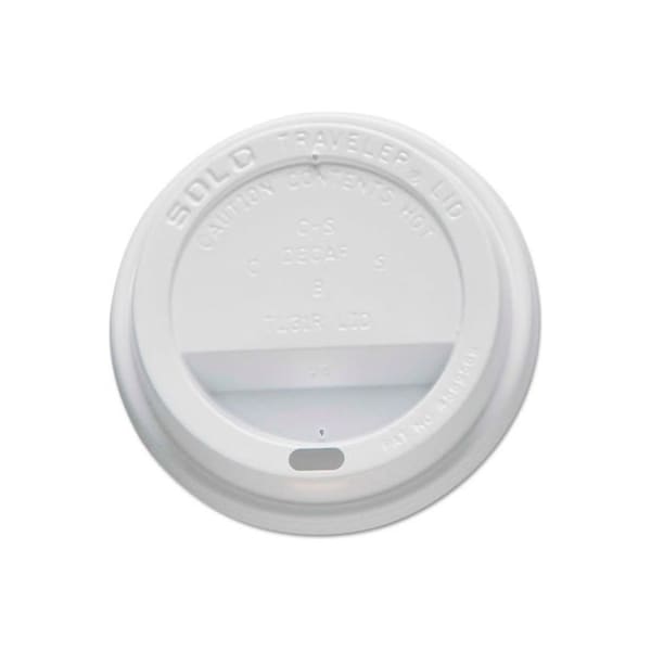 Solo SOLO Traveler Drink-Thru Lids, For 10 oz Cups, WH, 100/Sleeve, 10 Sleeves/Carton - TL31R2-0007