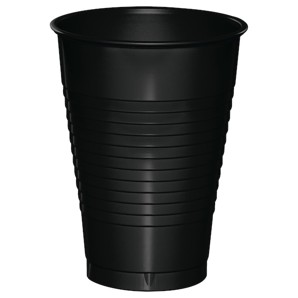 Touch Of Color Black Plastic Cups, 12oz, 240PK - 28134071