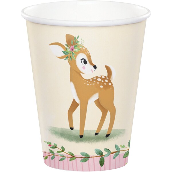 Creative Converting Little Deer Birthday Paper Cups, 9oz, 96PK - 350483