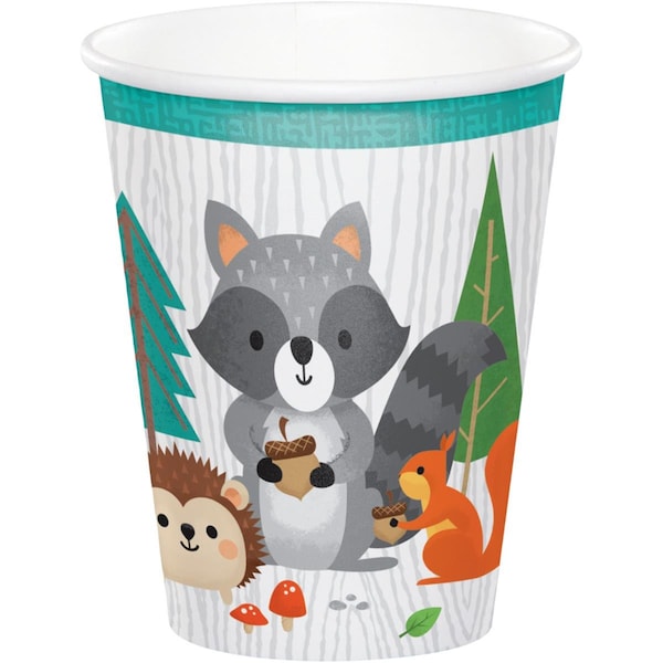 Omg 19 oz Wild One Woodland Paper Cup, 8 Count, 12PK - OM3526874
