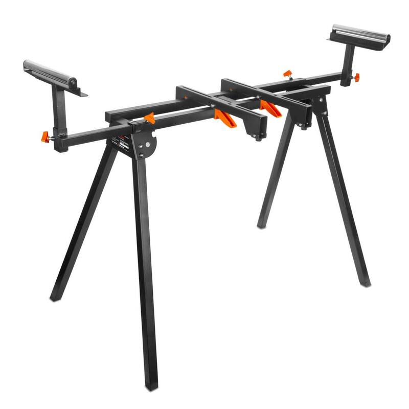Soporte estacionario universal plegable para sierra ingletadora de 80 pulg. x 31 pulg., capacidad de 350 libras - MSA200