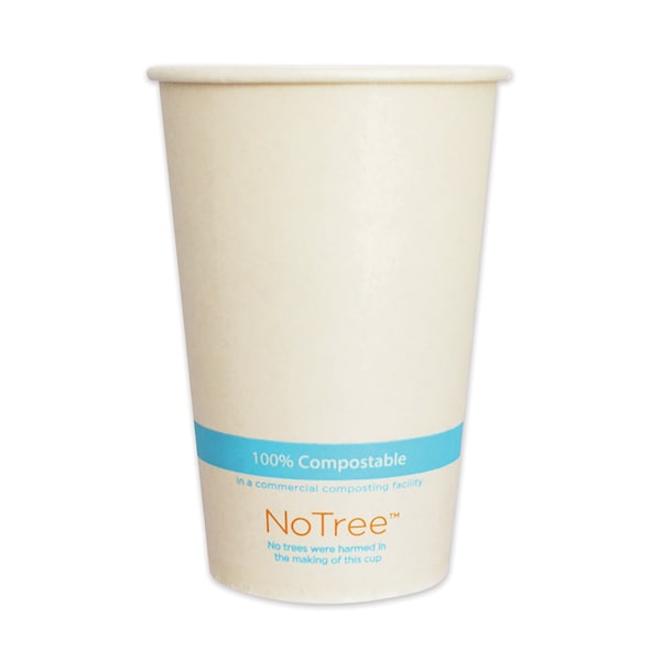 World Centric NoTree Paper Cold Cups, 16 oz, Natural, PK1000 - CUSU16C