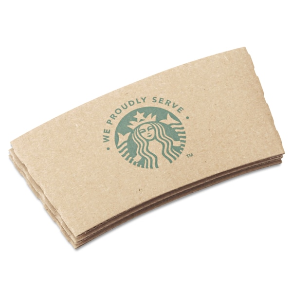 Starbucks Cup Sleeves, For 12/16/20 oz Hot Cups, Kraft, PK1380 PK - 11020575