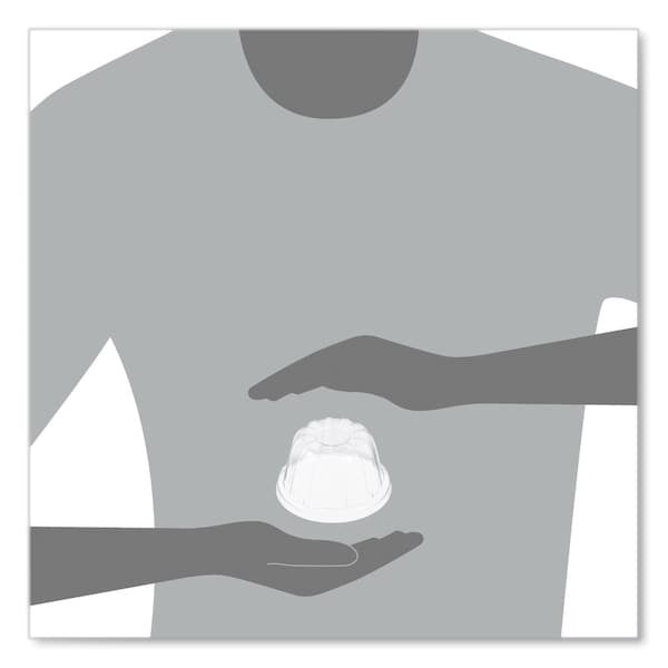 Dart D-T Sundae/Cold Cup Lids, Fits Foam Cups, Clear, PK1000 - 12HDLC