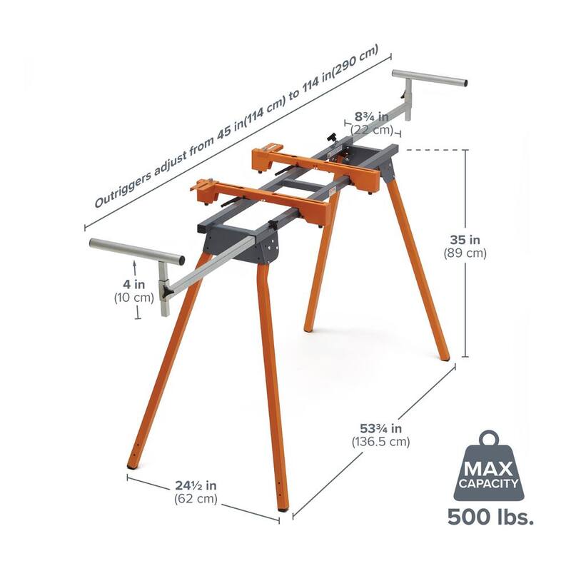 BORA Soporte plegable de sierra ingletadora portátil de acero - PM-4000