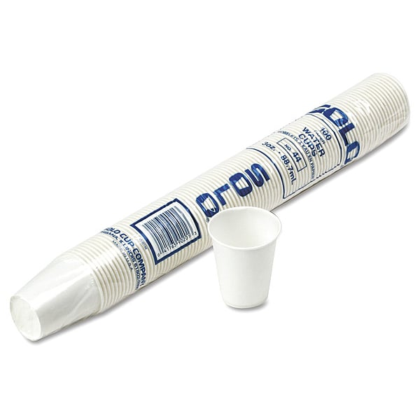 Solo Paper Water Cups, 3 oz, White, PK100 - 44-2050