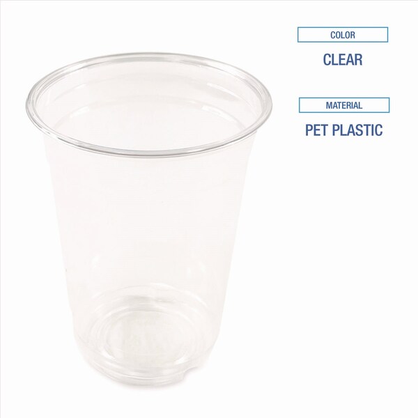 Boardwalk Clear Plastic Cold Cups, 10 oz, PK1000 - BWKPET10