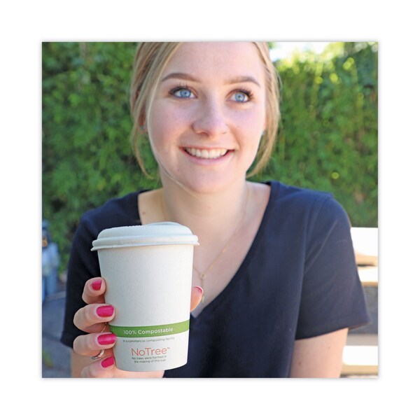 World Centric NoTree Paper Hot Cups, 12 oz, Natural, PK1000 - CUSU12