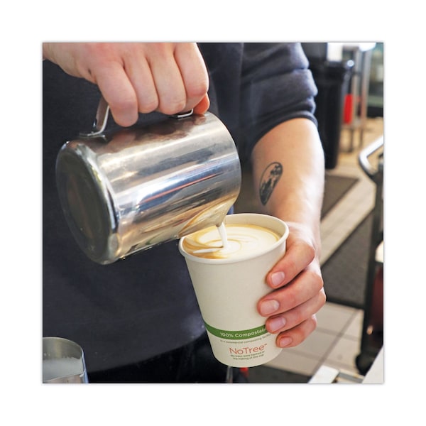 World Centric NoTree Paper Hot Cups, 12 oz, Natural, PK1000 - CUSU12