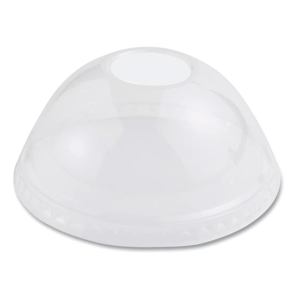World Centric PLA Clear Cold Cup Lids, Dome Lid, Fits 9 oz to 24 oz Cups, PK1000 - CPLCS12D