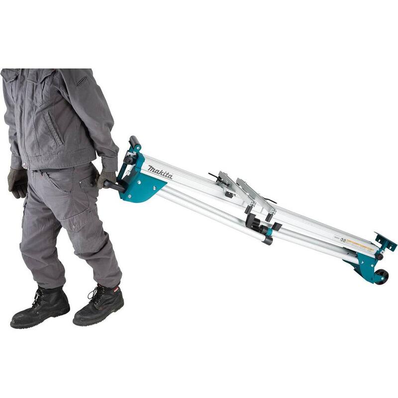 Soporte para sierra ingleteadora plegable y rodante de 33.5 pulgadas x 69.5 pulgadas - WST07