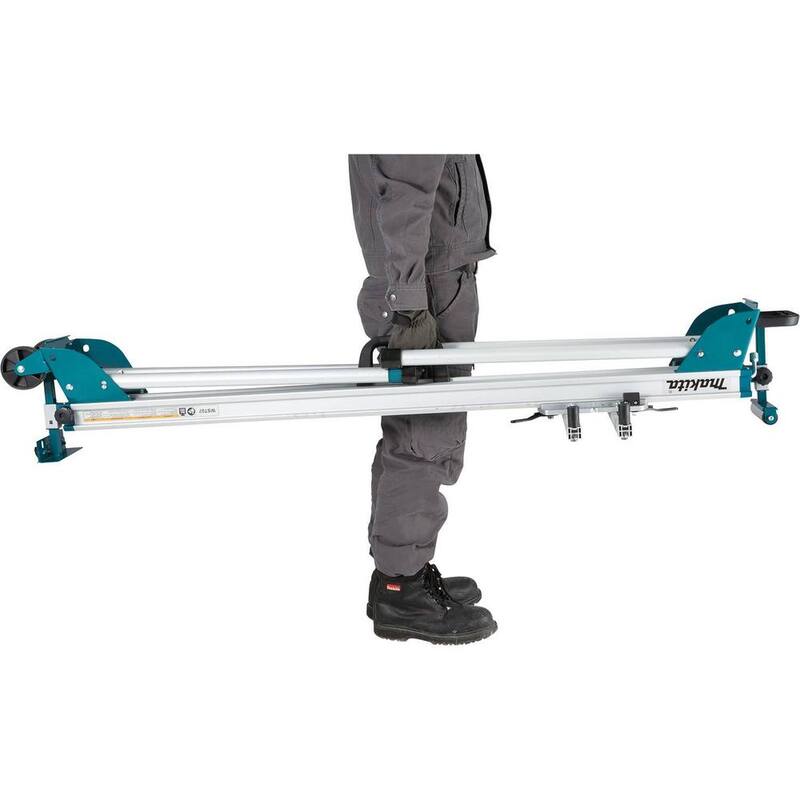 Soporte para sierra ingleteadora plegable y rodante de 33.5 pulgadas x 69.5 pulgadas - WST07