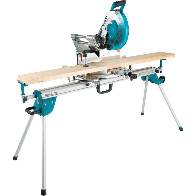 Soporte para sierra ingleteadora plegable y rodante de 33.5 pulgadas x 69.5 pulgadas - WST07