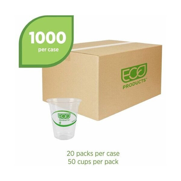 Eco-Products CUP, COLD, PLA, GRNSTRP, 16OZ, 20PK - ECOEPCC16GSACT